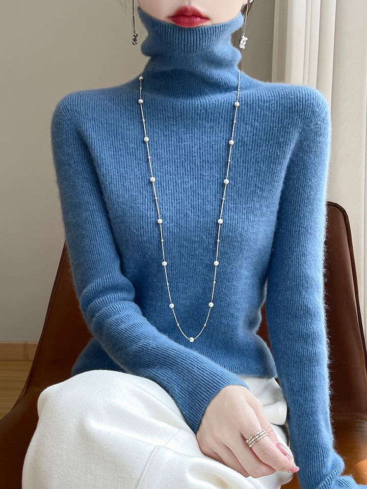 Damen Rollkragenpullover Slim Fit