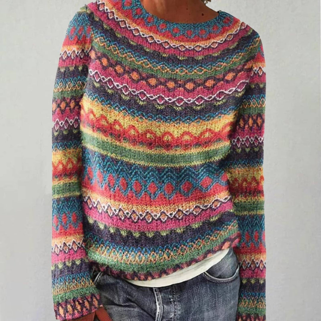 Emma | Gemütlicher Retro-Pullover mit langen Ärmeln