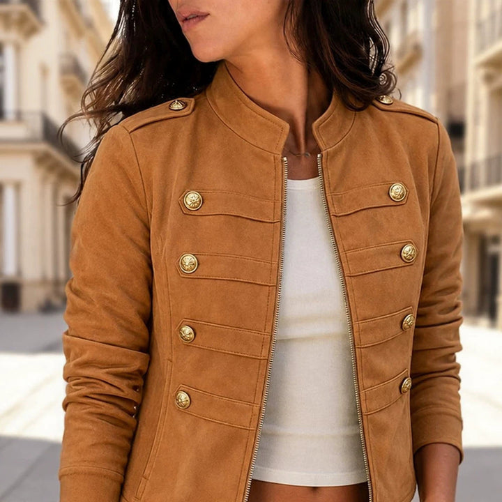 Damen Jacke mit Knöpfen und Taschen, Langarm