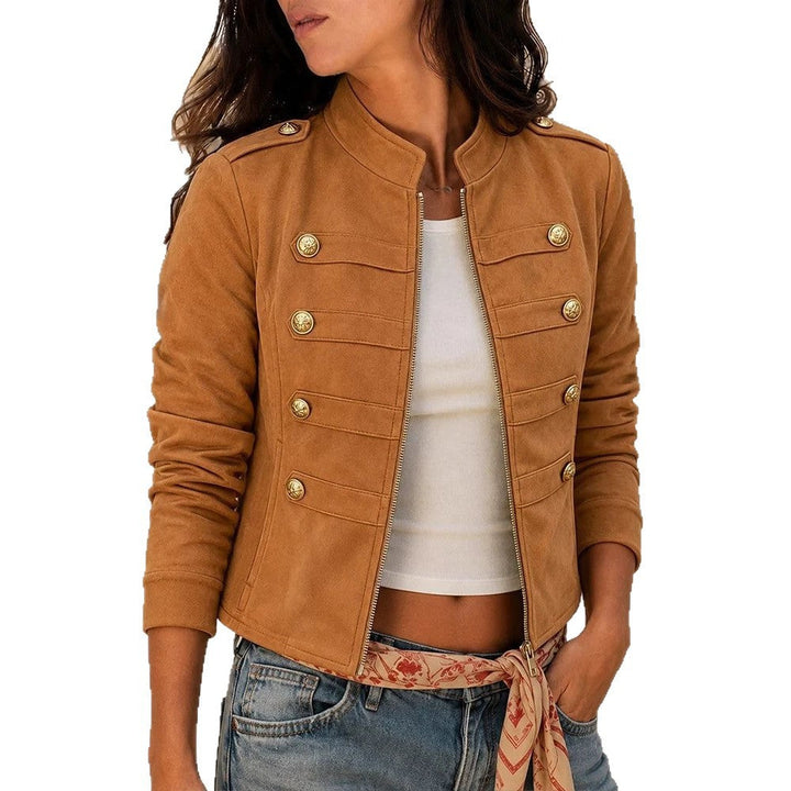 Damen Jacke mit Knöpfen und Taschen, Langarm