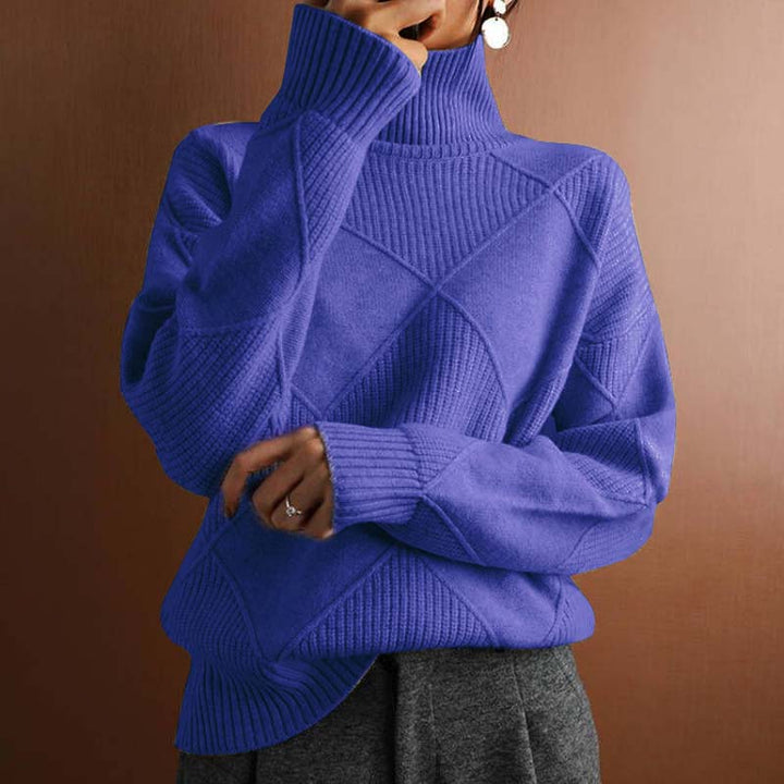 Charlotte | Schicker High-Neck Pullover für Damen mit Rollkragen und langen Ärmeln