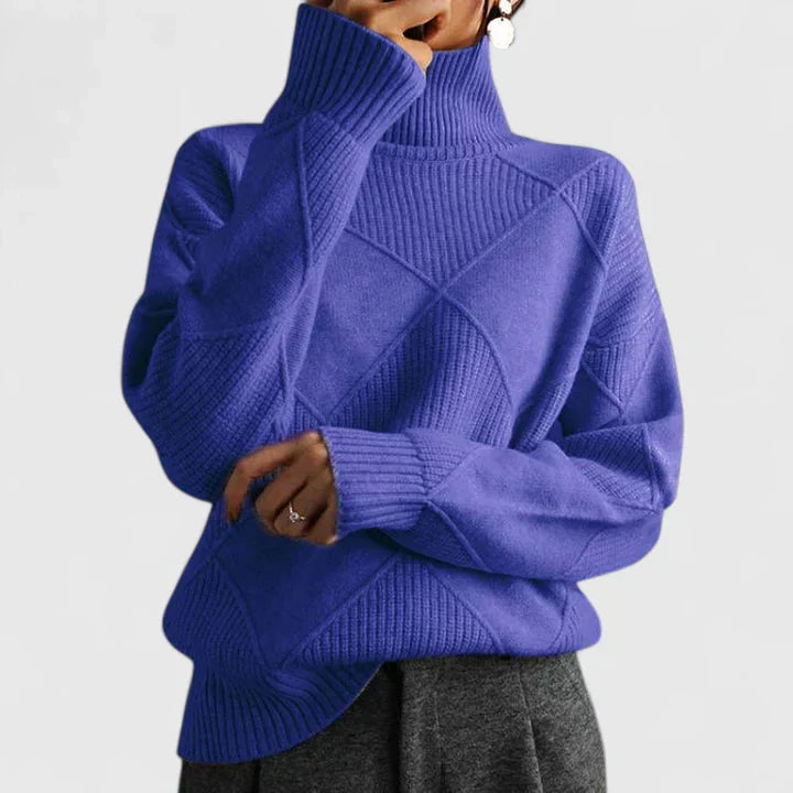 Adryanna | Bequemes Sweatshirt für Damen mit Rollkragen und langen Ärmeln