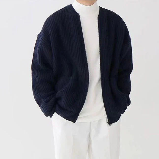 Seth | Fijngebreide herensweater met rits