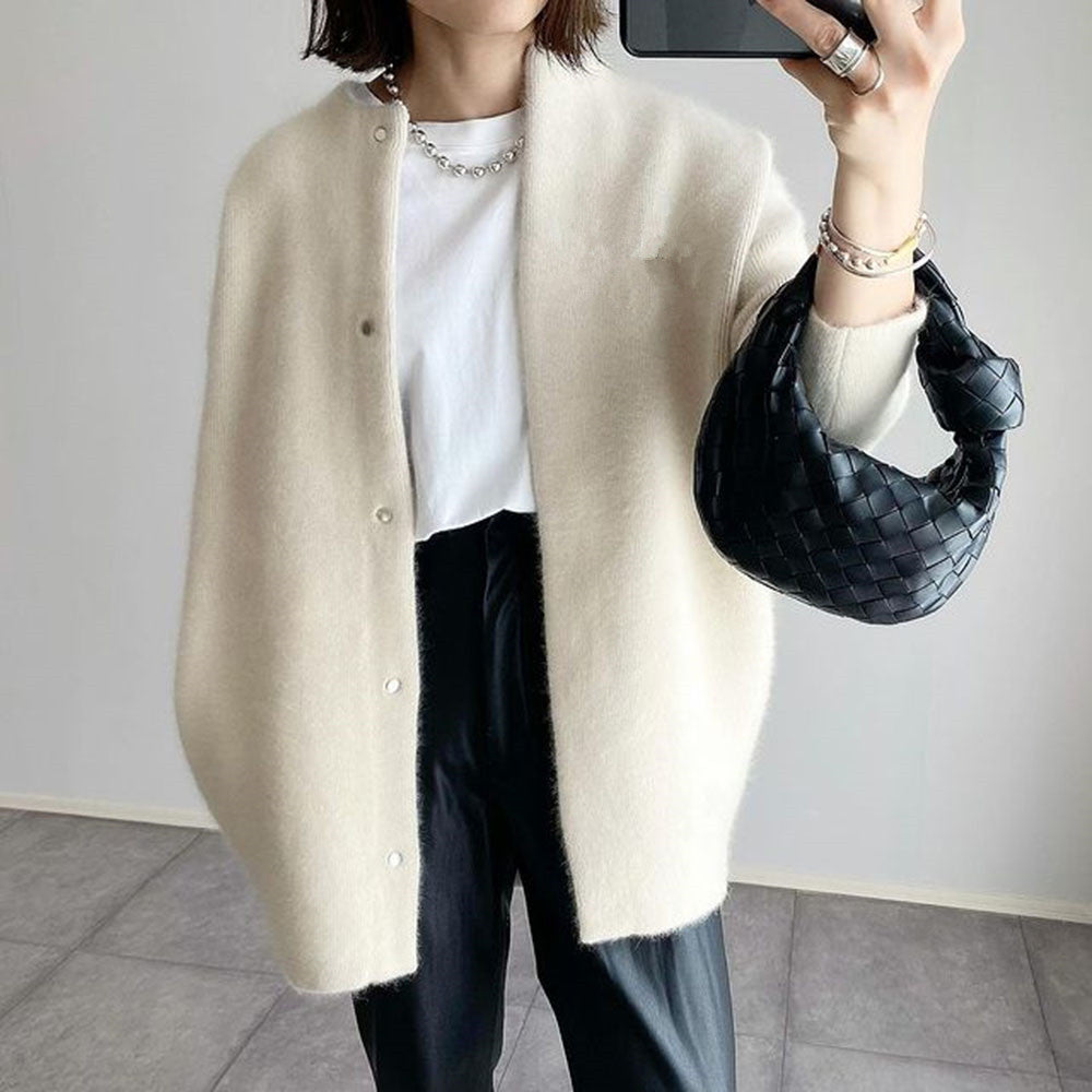 Silvia | Warme und Elegante Strickjacke für Damen mit Rundhalsausschnitt