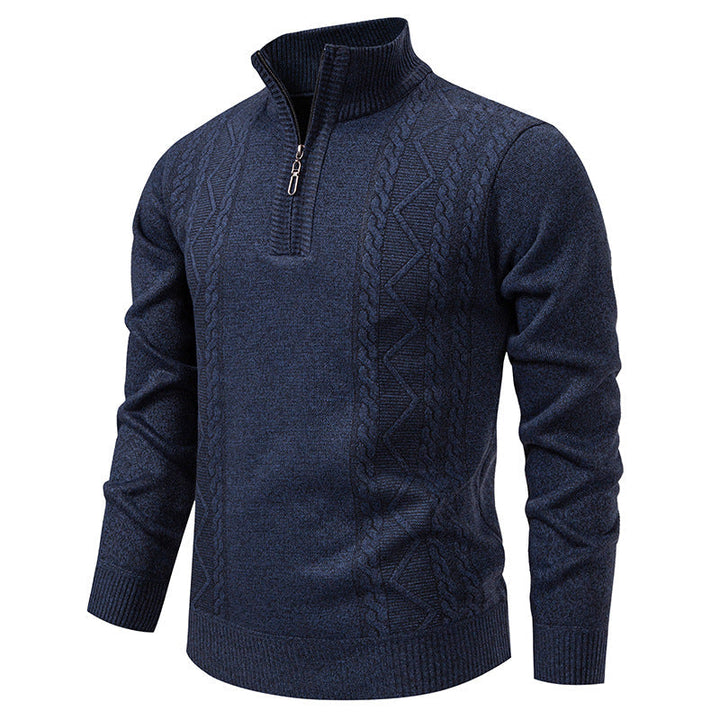 Herren Langarm Zip-Pullover