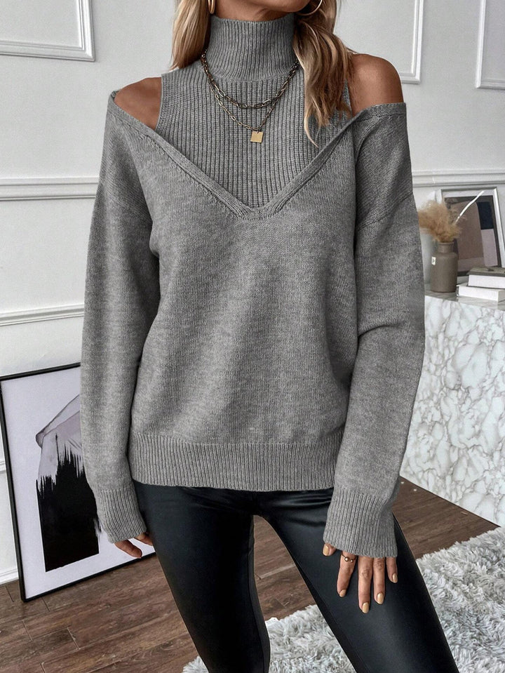 Damen Langarm-Rollkragenpullover