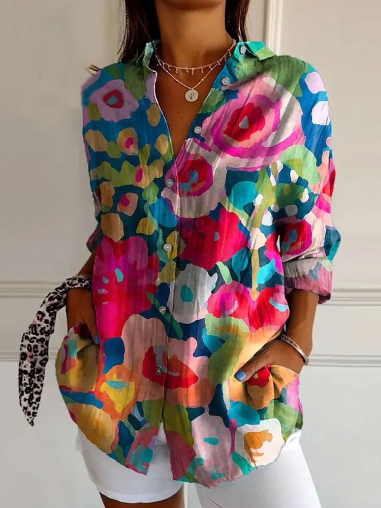 Milah | Elegantes Button-Up Hemd für Damen mit langen Ärmeln