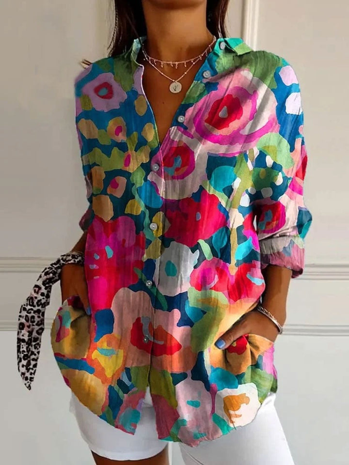 Milah | Elegantes Button-Up Hemd für Damen mit langen Ärmeln