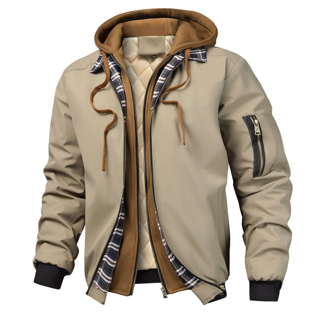 Herren Jacke mit Tunnelzug, Kapuze und Taschen
