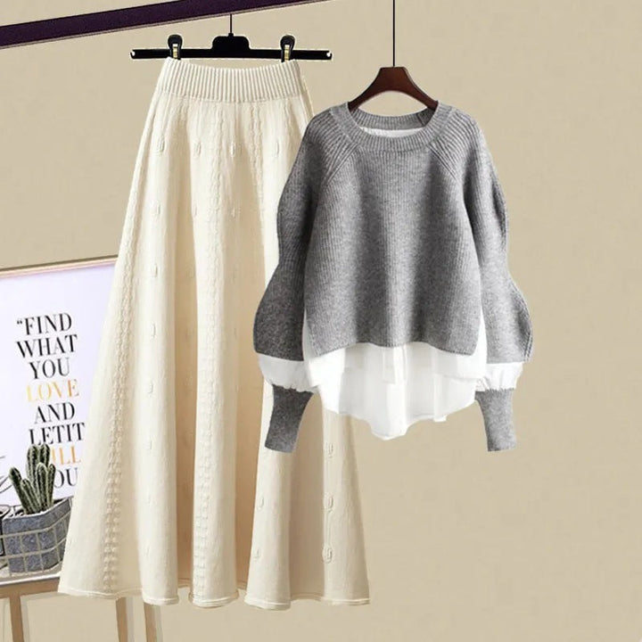 XENIA | Lockeres Sweatshirt und Rock für Damen