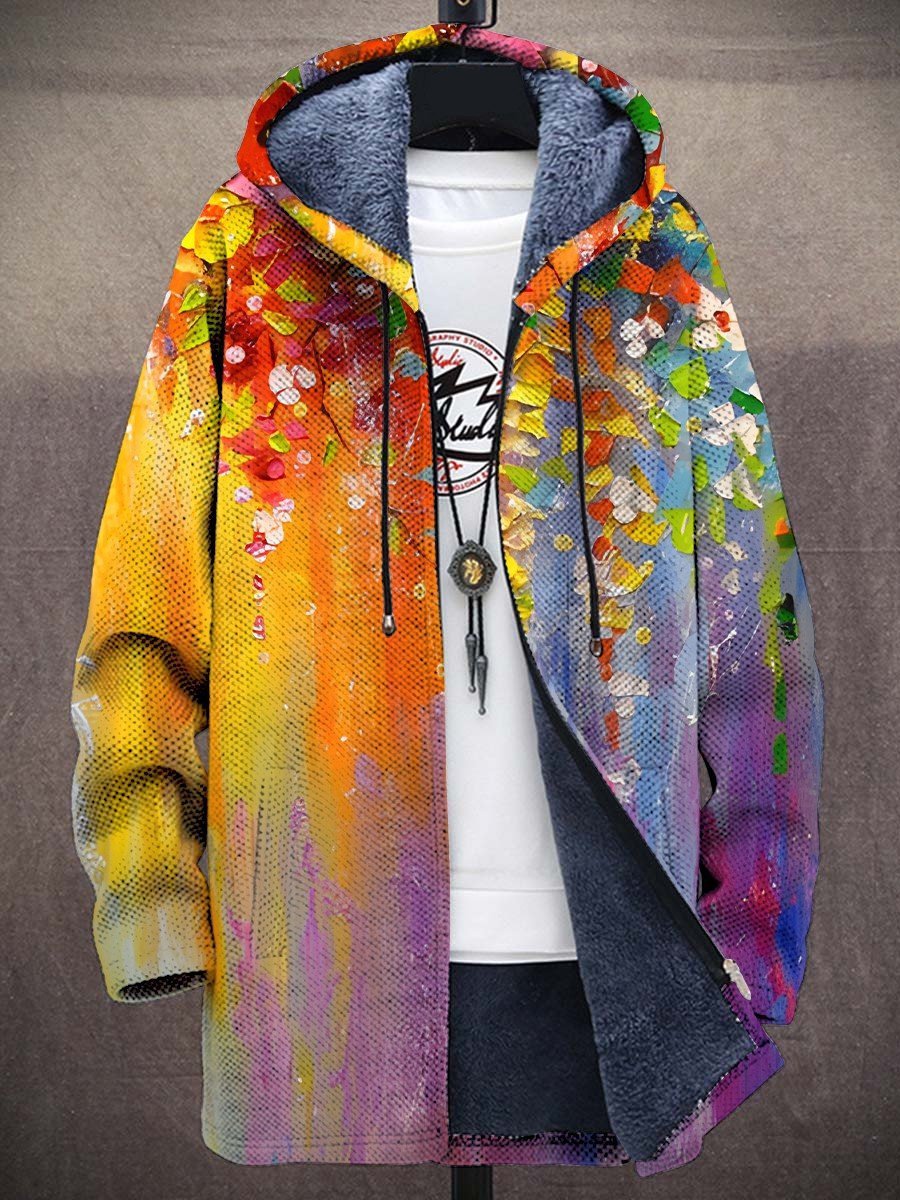 Shane | Kunst Mode Cardigan mit Kapuze und langen Ärmeln