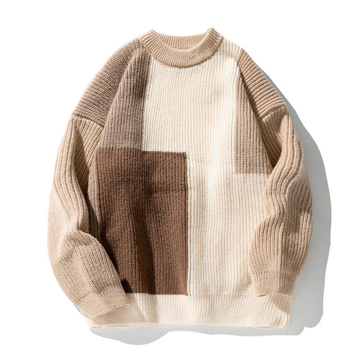 Pullover mit Farbblockdesign und Rundhalsausschnitt