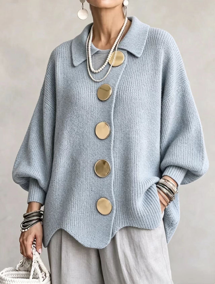 Damen Strickjacke mit Knöpfen, Langarm