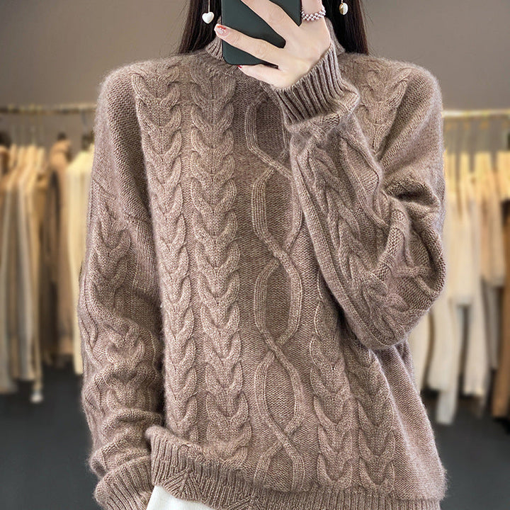 Damen Pullover mit Rundhalsausschnitt, Oversized