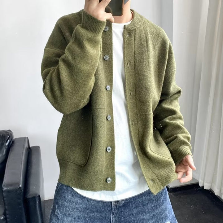Harry | Eleganter Soft Pull Cardigan für Herren mit Rundhalsausschnitt