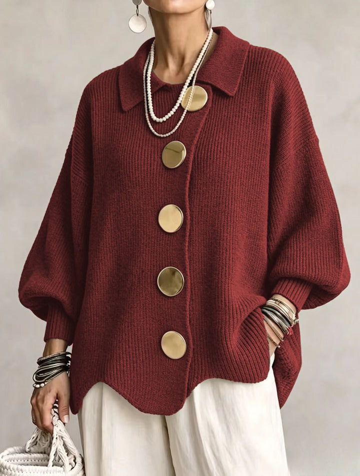 Damen Strickjacke mit Knöpfen, Langarm