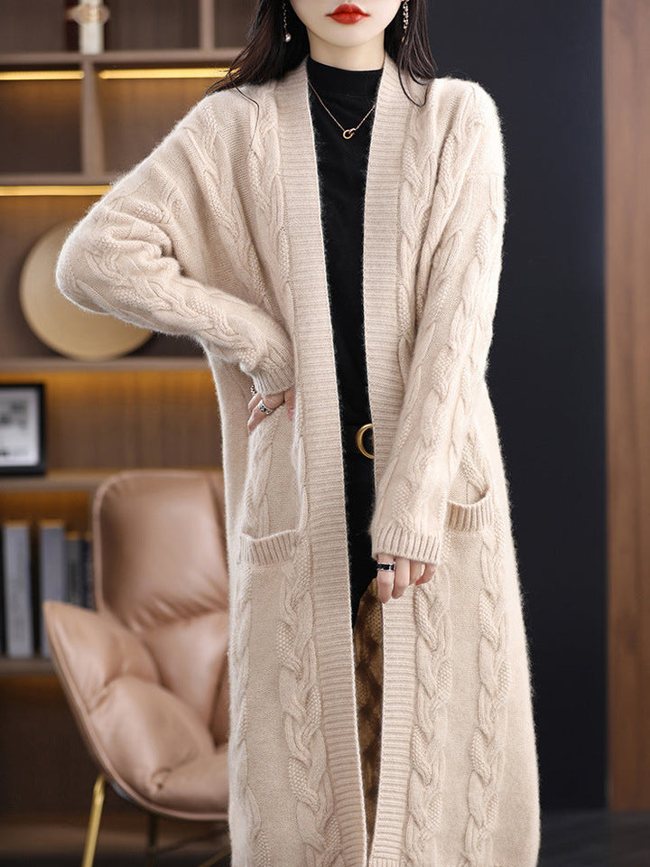 Damen Oversize Langcardigan mit Streifen