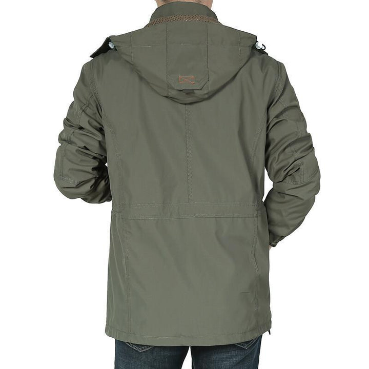 Herren Parka mit Taschen und Kapuze