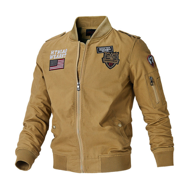 Herren Bomberjacke Langarm mit Taschen