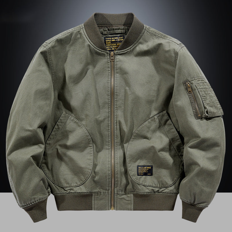 Herren Bomberjacke Langarm mit Taschen