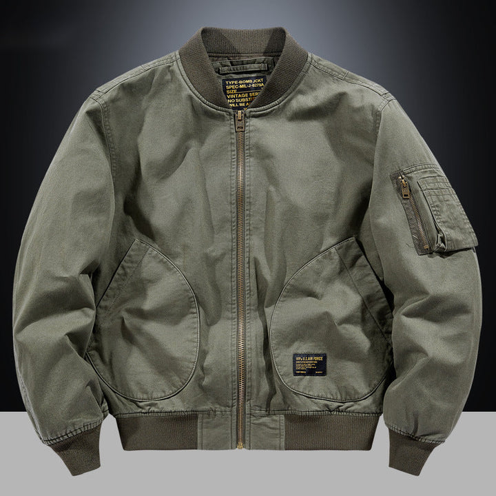 Herren Bomberjacke Langarm mit Taschen