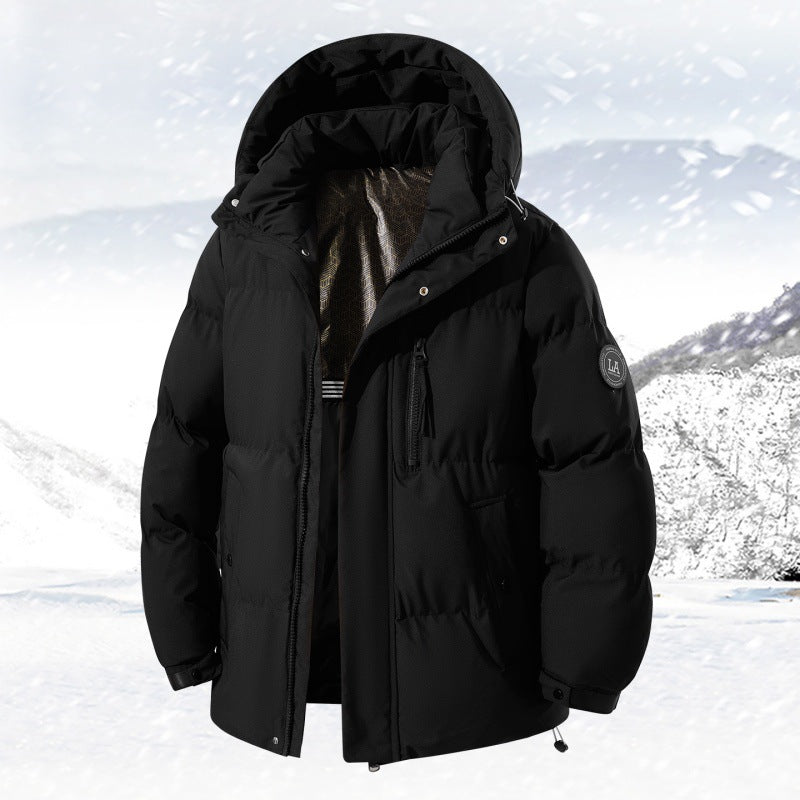 Herren Daunenjacke mit Taschen und Kapuze