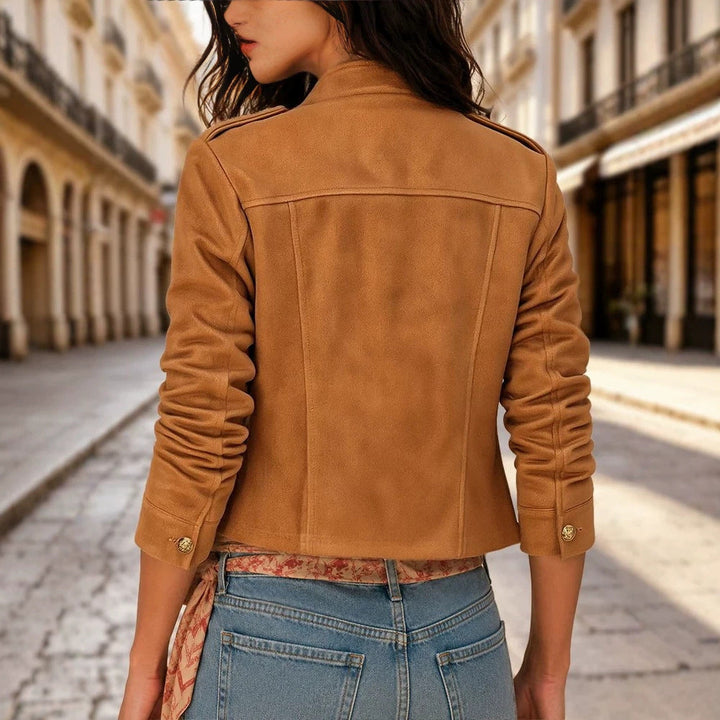 Damen Jacke mit Knöpfen und Taschen, Langarm