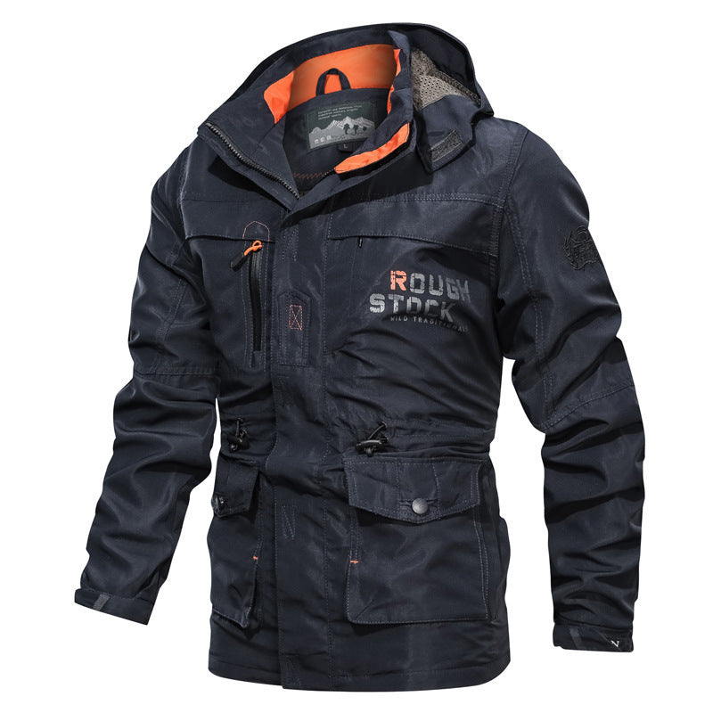 Herren Feldparka mit Tunnelzug, Kapuze und Taschen
