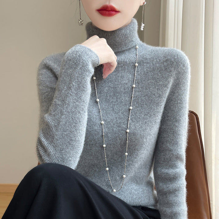 Damen Rollkragenpullover Slim Fit