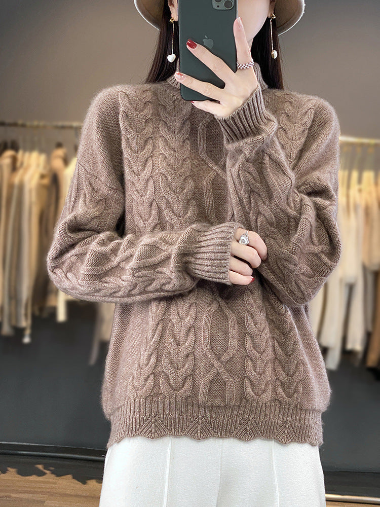 Damen Pullover mit Rundhalsausschnitt, Oversized