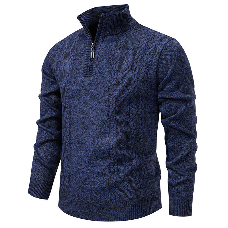 Herren Langarm Zip-Pullover