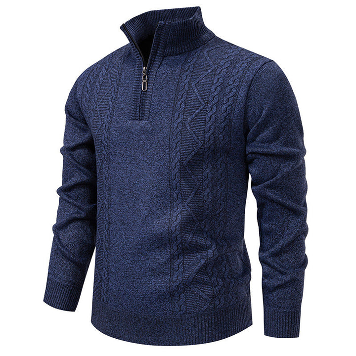Herren Langarm Zip-Pullover