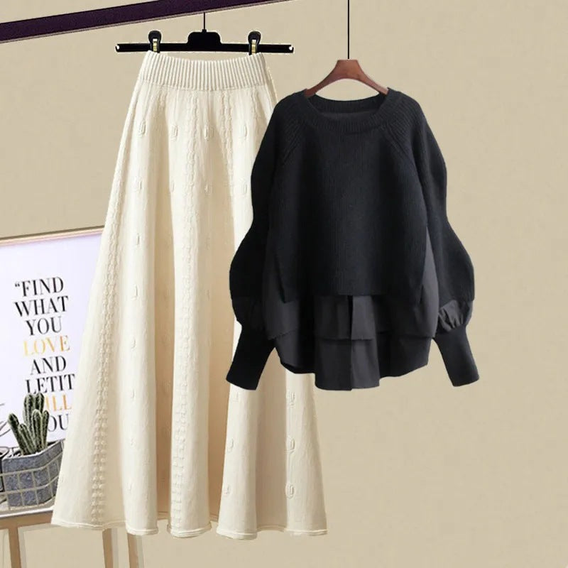 XENIA | Lockeres Sweatshirt und Rock für Damen