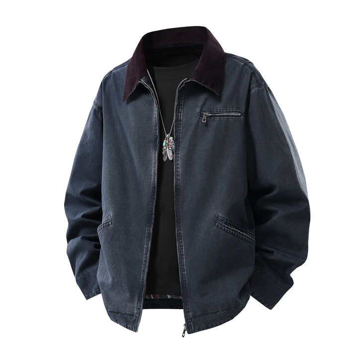 Herren Jacke Langarm mit Taschen und Kragen