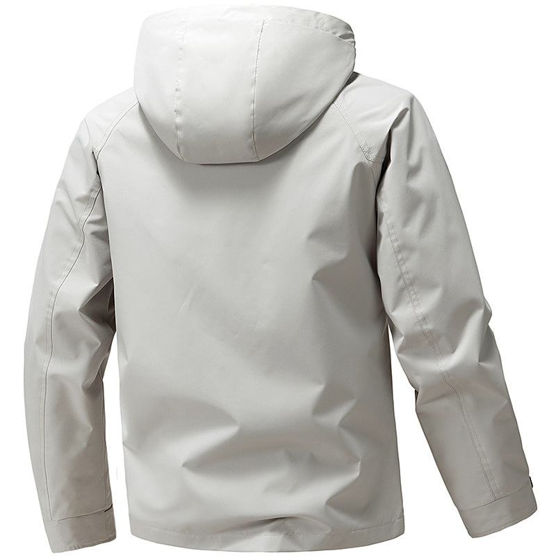 Herren Jacke mit Kapuze, langen Ärmeln und Taschen