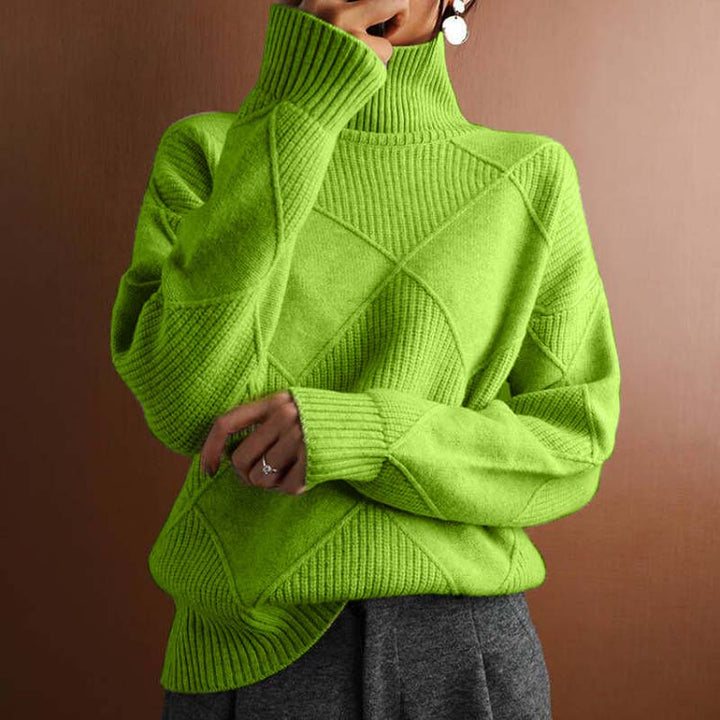 Charlotte | Schicker High-Neck Pullover für Damen mit Rollkragen und langen Ärmeln