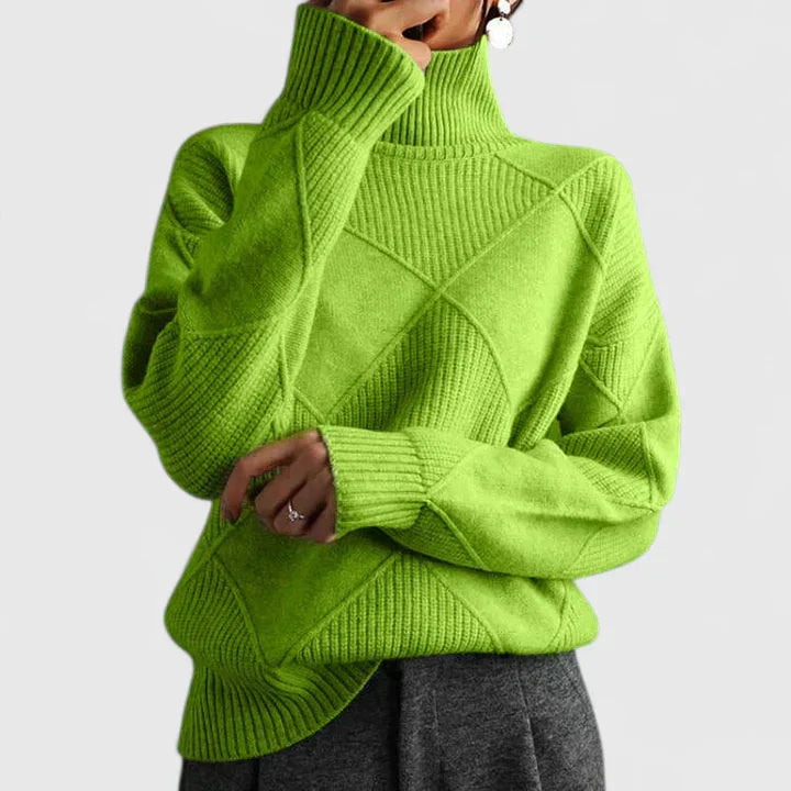 Adryanna | Bequemes Sweatshirt für Damen mit Rollkragen und langen Ärmeln
