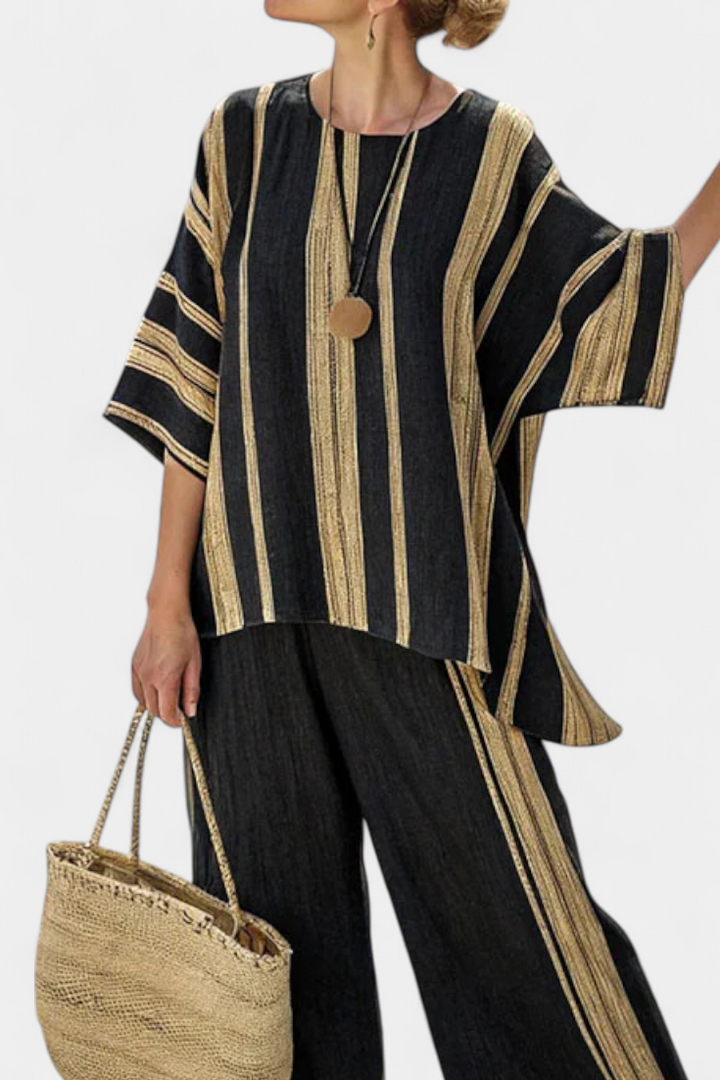 Tamara | bequeme oversized Streifenbluse und entspannte Hose