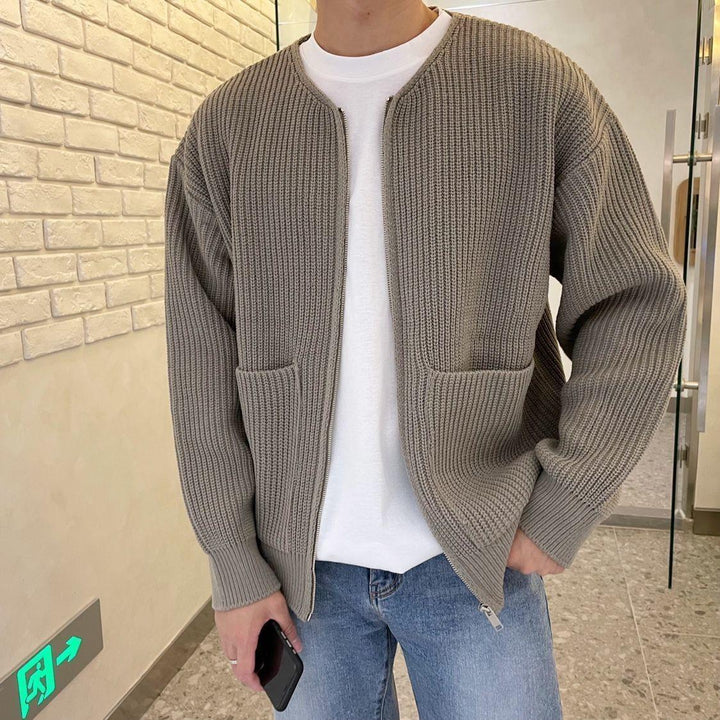 Seth | Fijngebreide herensweater met rits
