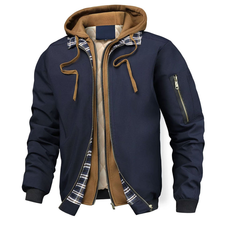 Herren Jacke mit Tunnelzug, Kapuze und Taschen