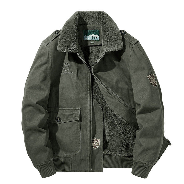 Herren Jacke Langarm mit Knöpfen und Taschen