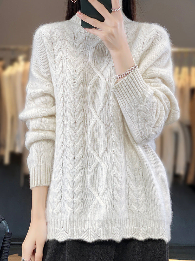 Damen Pullover mit Rundhalsausschnitt, Oversized