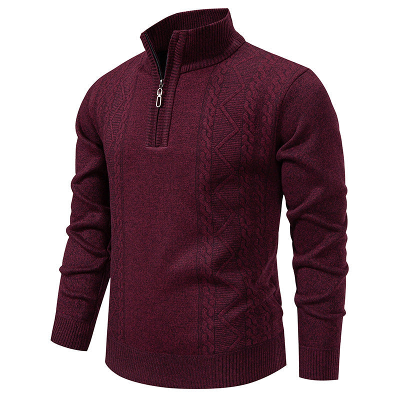 Herren Langarm Zip-Pullover