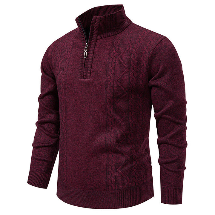 Herren Langarm Zip-Pullover