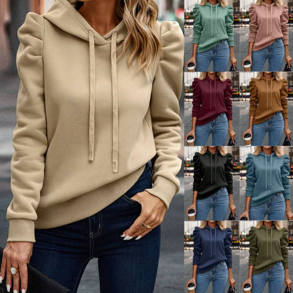 Damen Kordelzug-Kapuzenpullover
