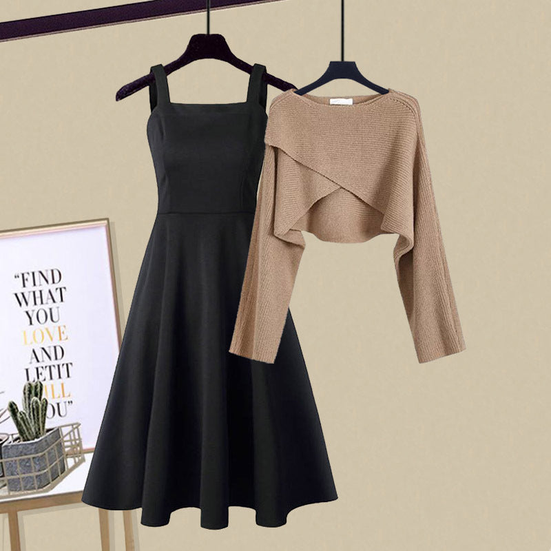 Enrica | Elegantes Strickkleid Set für Damen mit Rundhalsausschnitt