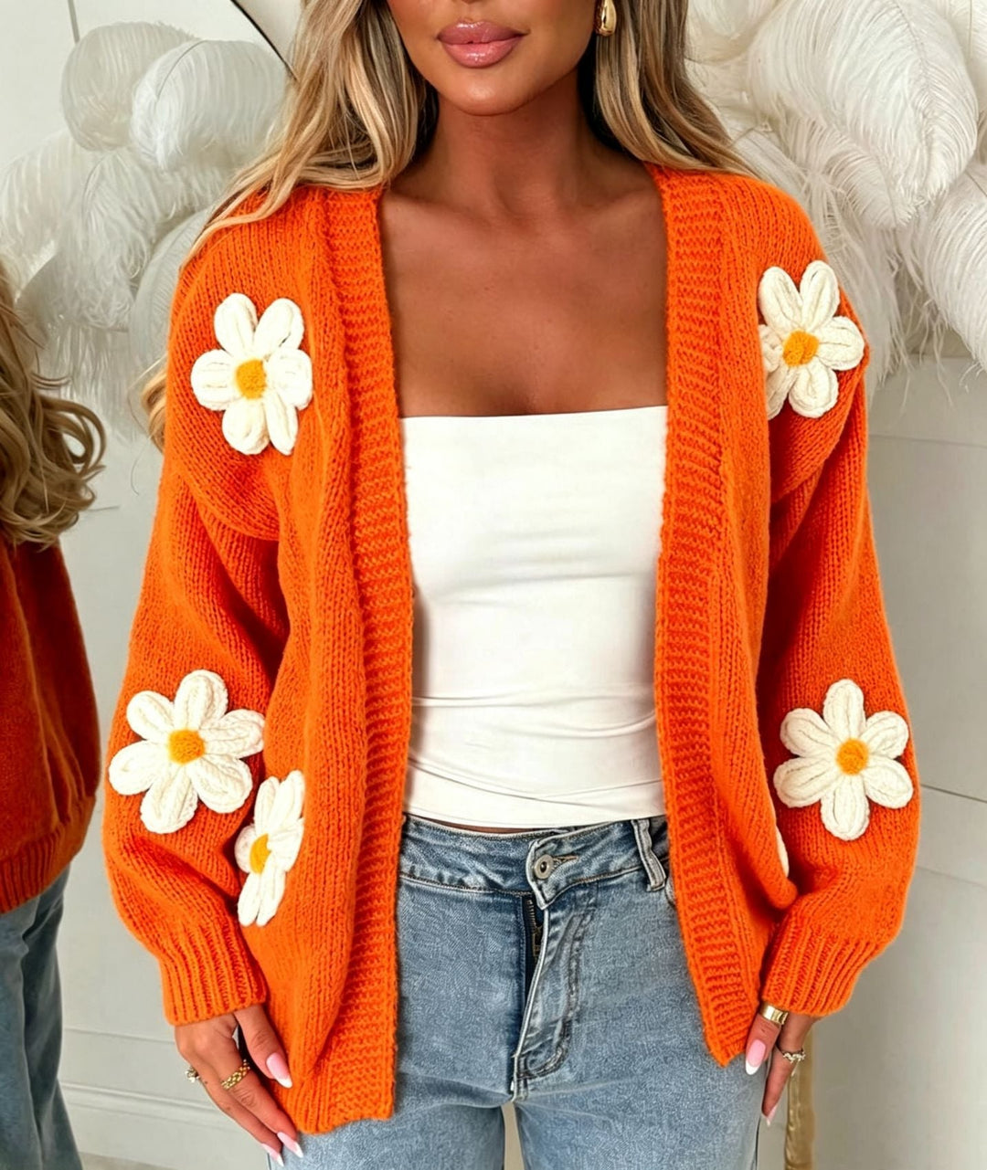Nina | Damen Langarm-Cardigan Oversized