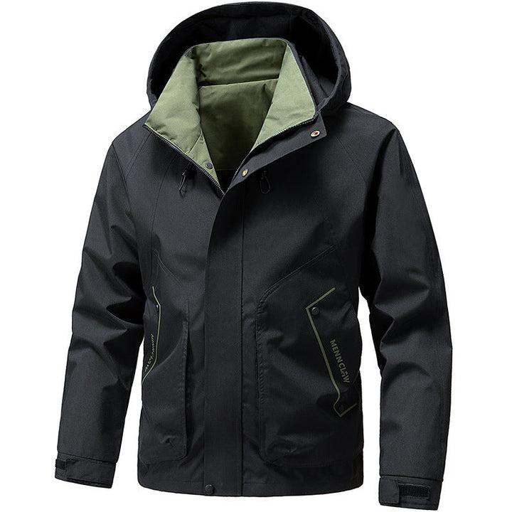 Herren Jacke mit Kapuze, langen Ärmeln und Taschen