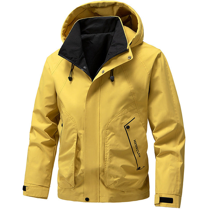 Herren Jacke mit Kapuze, langen Ärmeln und Taschen