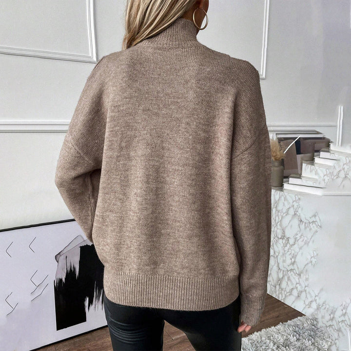 Damen Langarm-Rollkragenpullover